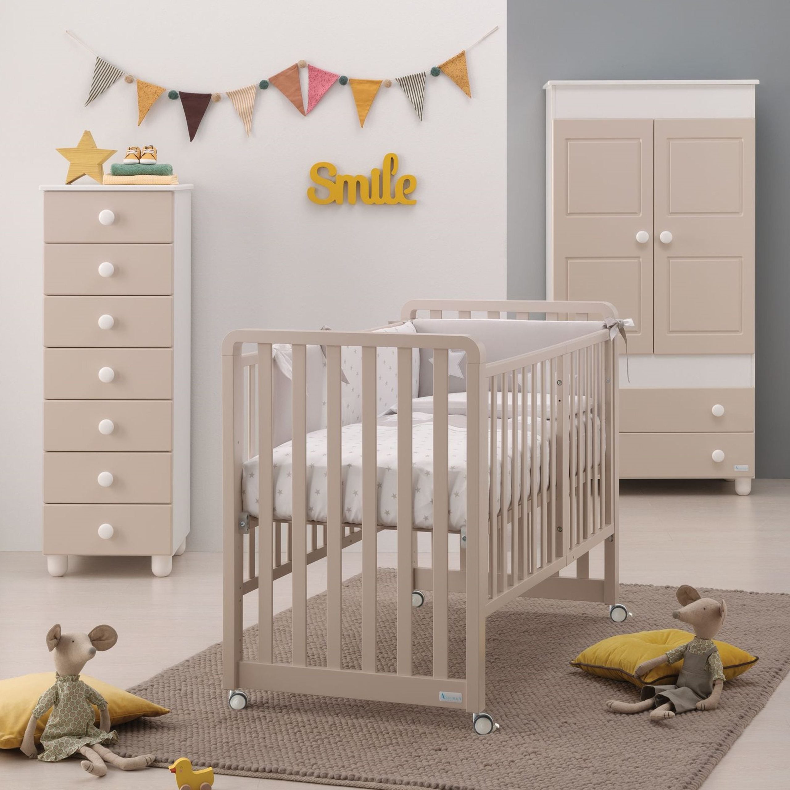 Lettino Evolutivo Glam 1x9 Azzurra Design