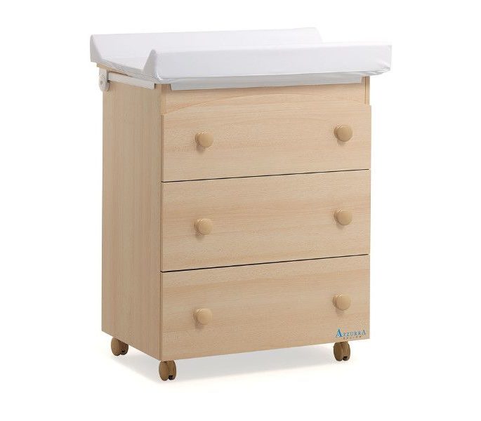 Azzurra Design Bagnetto Fasciatoio Tre è realizzato in 7 colorazioni diverse: Bianco, Avorio, Naturale, Ciliegio, Noce Antico, Bianco-Avana, Bianco-Grigio. Azzurra Design da sempre utilizza solo Materiali Made In Italy per garantire il benessere del bambino.