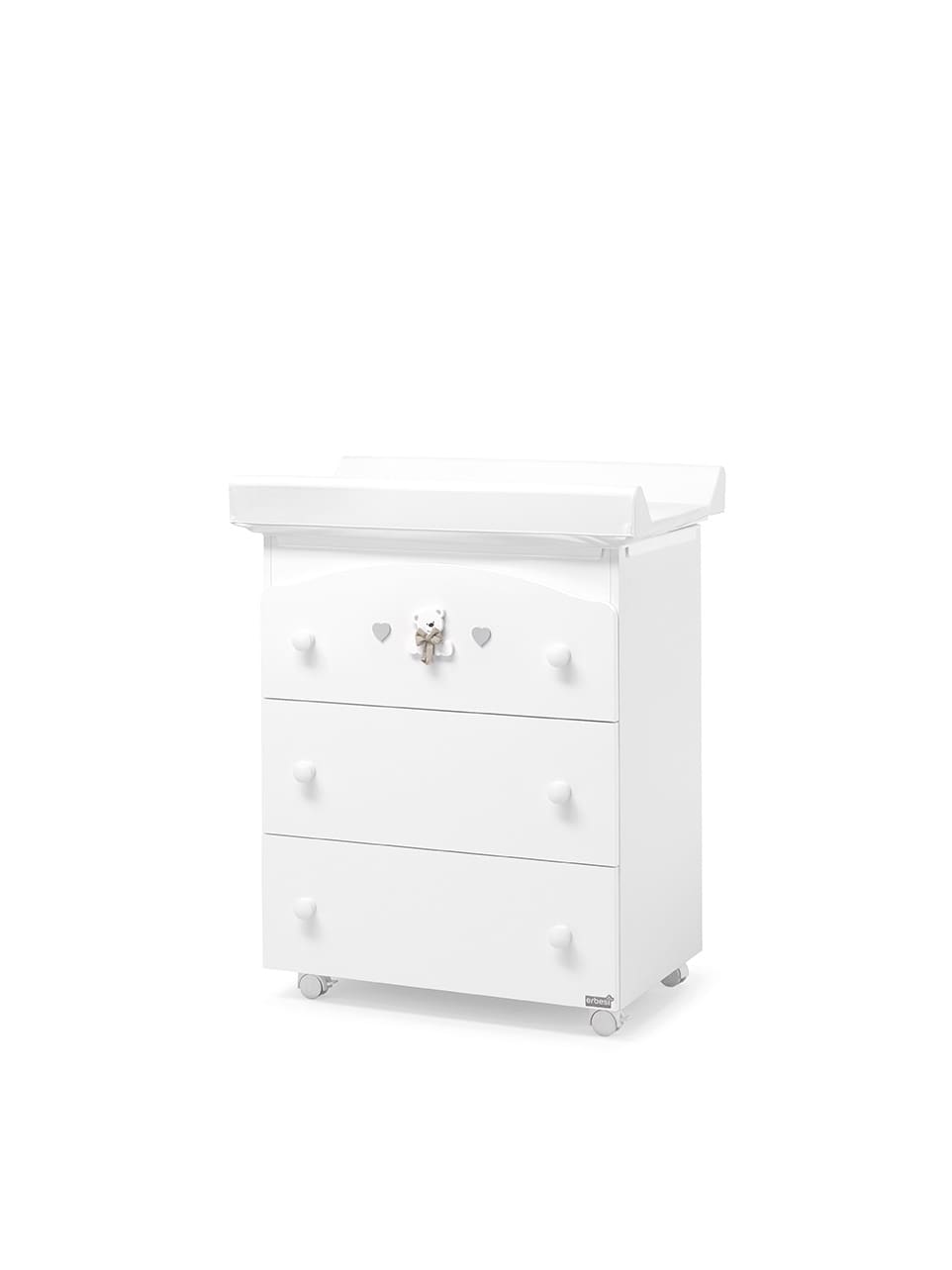 Erbesi Bagnetto Fasciatoio Tato è prefetto per essere utilizzato sia come bagnetto che come un comodo ed elegante piano fasciatoio per il cambio del bambino. Il bagnetto Tato è realizzato con soli materiali Made In Italy.