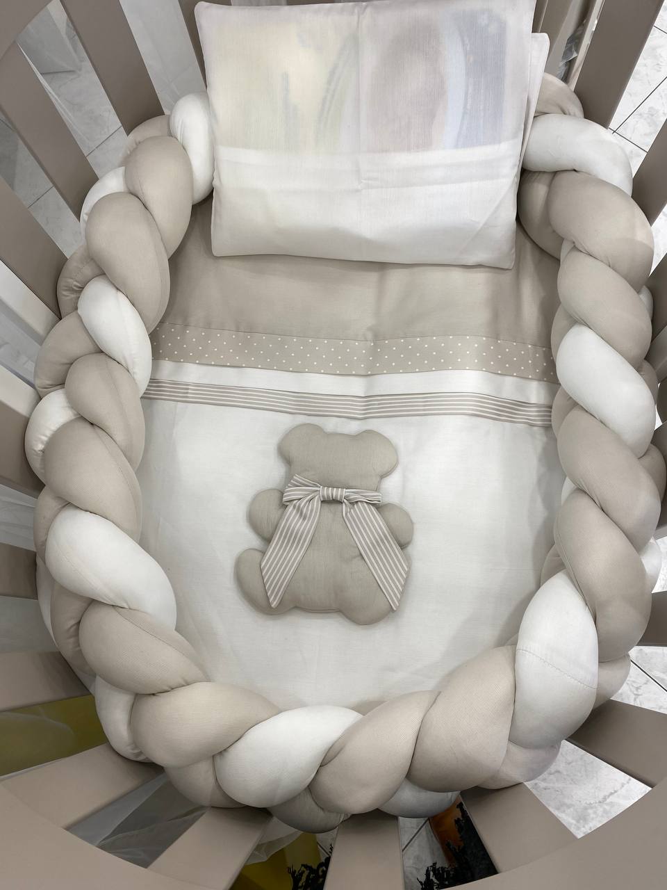 Set Tessile 3pz. per Lettino Ovale piccolo e grande Orsetto