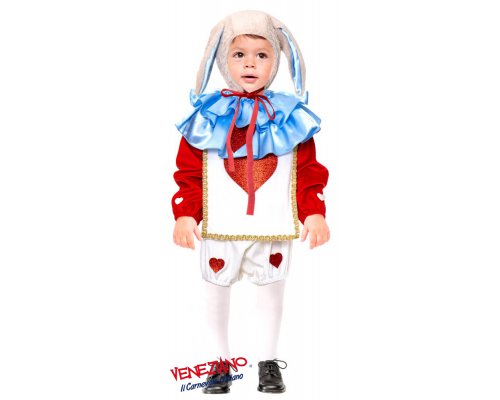 Costume Carnevale Veneziano Bianco Coniglietto