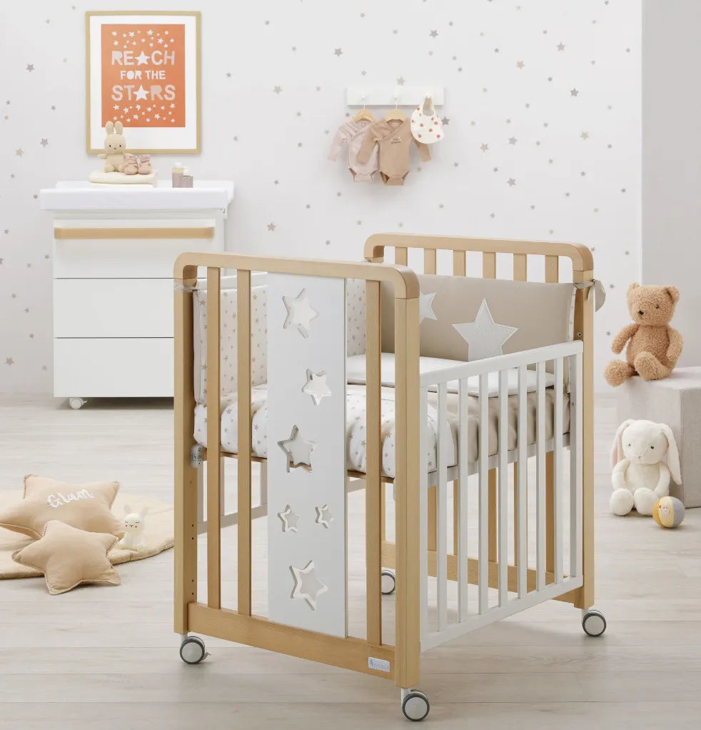 Lettino Evolutivo Glam 1x9 Stelle Azzurra Design
